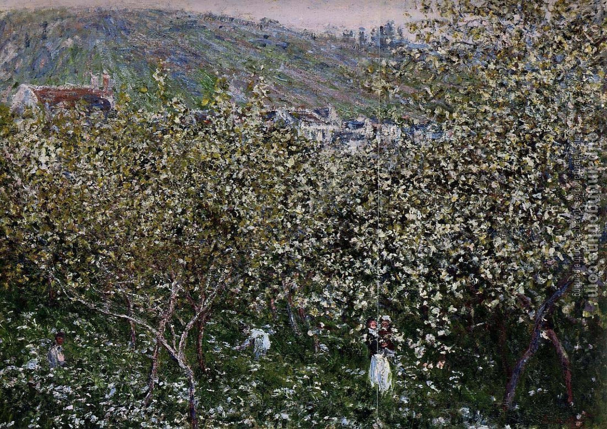 Monet, Claude Oscar - Vetheuil, Flowering Plum Trees